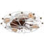 Ventilateur de plafond 19,7 po à profil bas avec pales réversibles et télécommande pour le salon, la chambre à coucher et la cuisine-1087692549