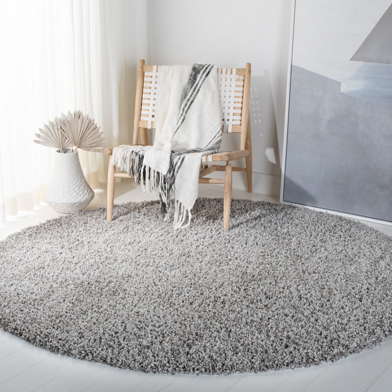 Tapis gris, Rond 5 pi 3 po