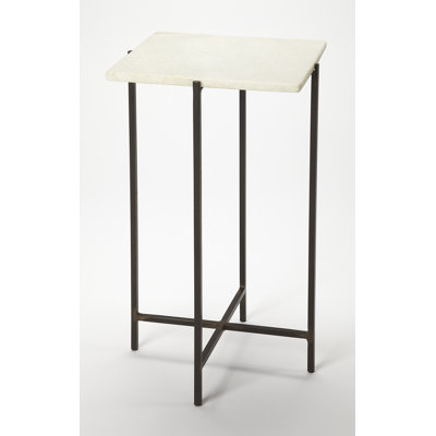 Nigella Square Marble & Metal Side Table