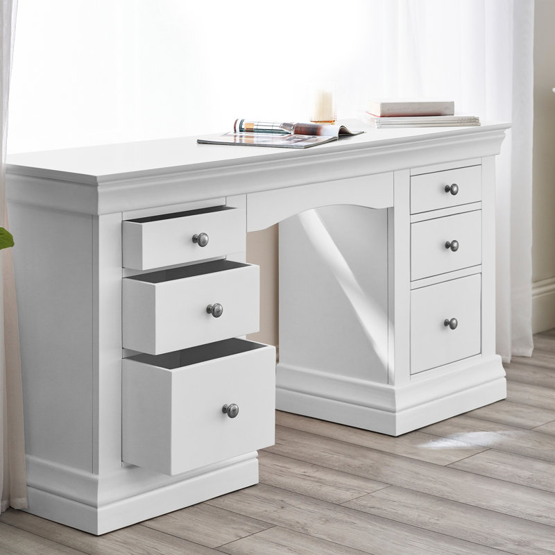 Clermont Dressing Table - Light Grey, Surf White