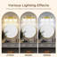 Éclairage pour meuble-lavabo de salle de bain classique avec abat-jour en verre blanc texturé, or brossé classique, 3 lumières