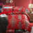 Motif floral rouge est en rupture de stock