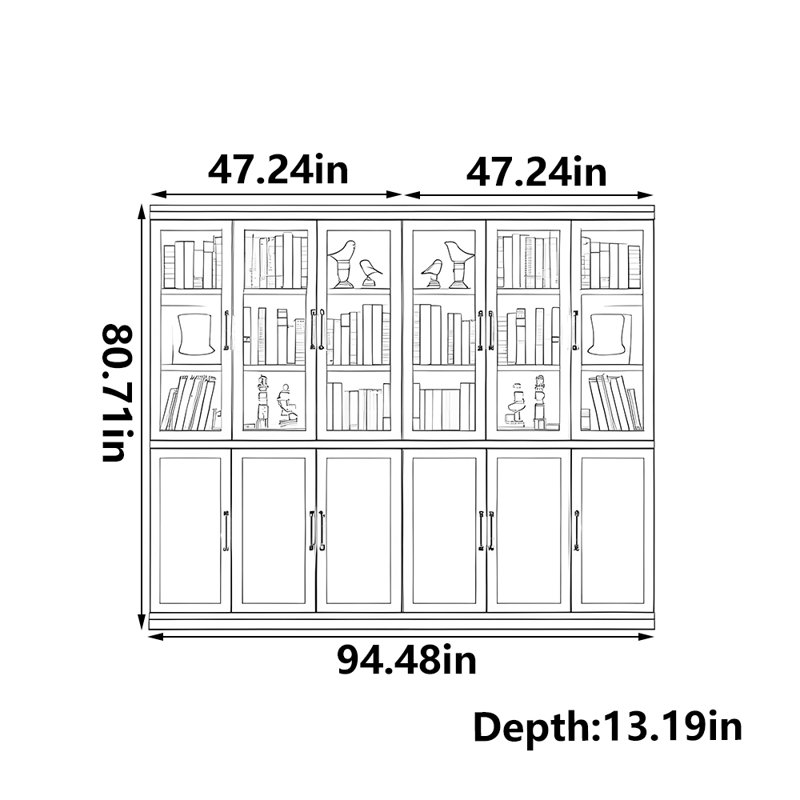 Bibliothèque de style américain