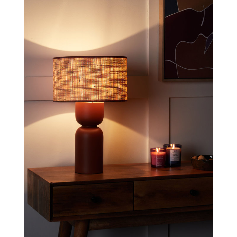 Siran Ceramic Table Lamp, Red