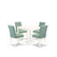 L'ensemble de table de salle à manger 5 pièces comprend une table de salle à manger et 4 chaises de cuisine en polyester vert saule, blanc lin-310075274-272530957-306885456