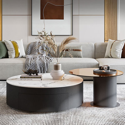 Ensemble de tables basses rondes