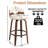 Leona Wooden Faux Leather Stools-343979291-343979288