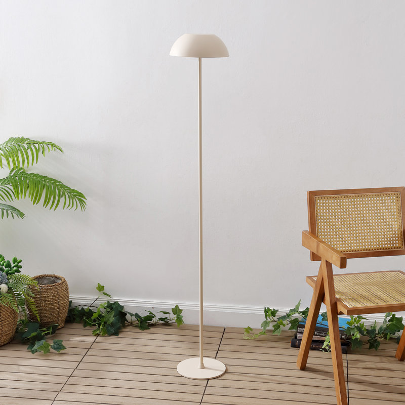 Lampe d'intérieur / extérieur à DEL à intensité réglable et réglable en hauteur à champignon réglable en métal 59 po Laurel