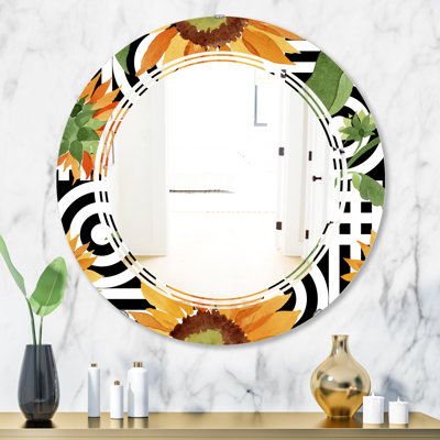 Triple C Abstract Mineral Texture Modern & Contemporary Frameless Wall Mirror