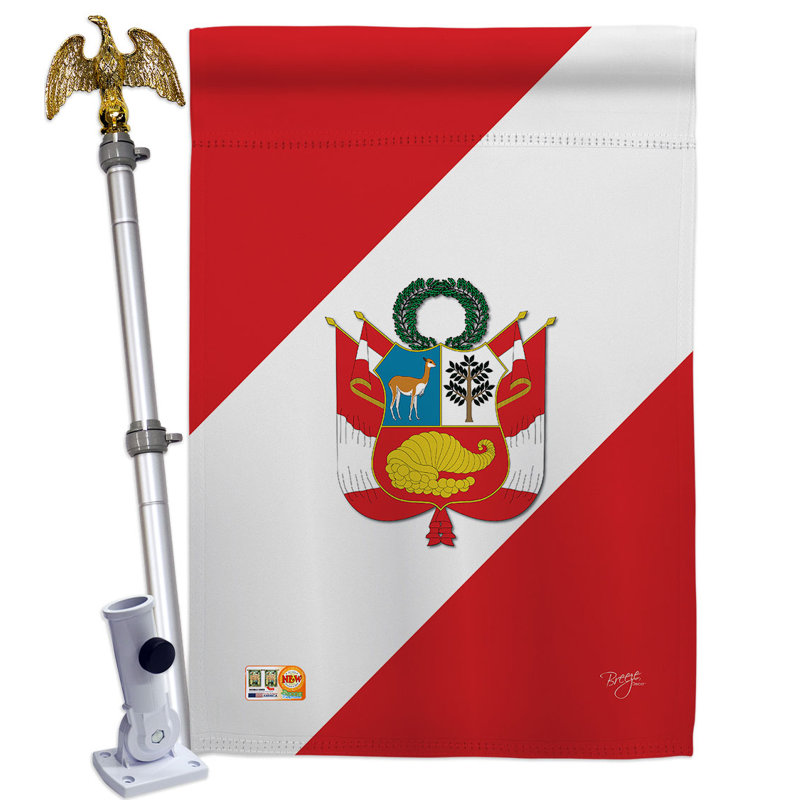 Double Sided 40'' H x 28'' W Polyester Flag Set