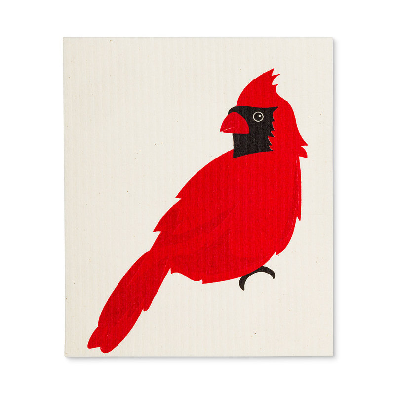 Cardinal et lavette pour arbre