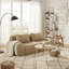 Canapé modulaire contemporain en flanelle texturée 82 po Contemporary-1327908920