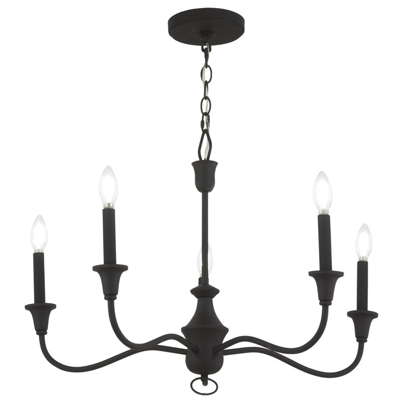 Lustre empire à 5 lumières de style bougie Kashika