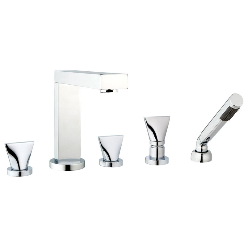 Deck Tub Filler, Polished Chrome