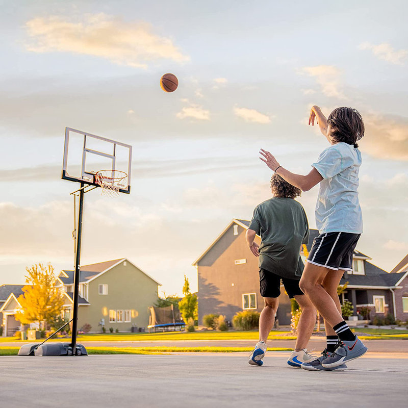 Lifetime Adjustable Height 50 W Rust Resistant Steel Portable Full-Size Basketball Hoop