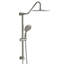 Ensemble de douche - douchette à jet rond brossé de 10 pouces et douche à main, ensemble de douche rond avec deux pommes de douche, nickel brossé