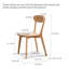 Chaise de salle à manger en bois de chêne naturel à 100% sans bois-873396571