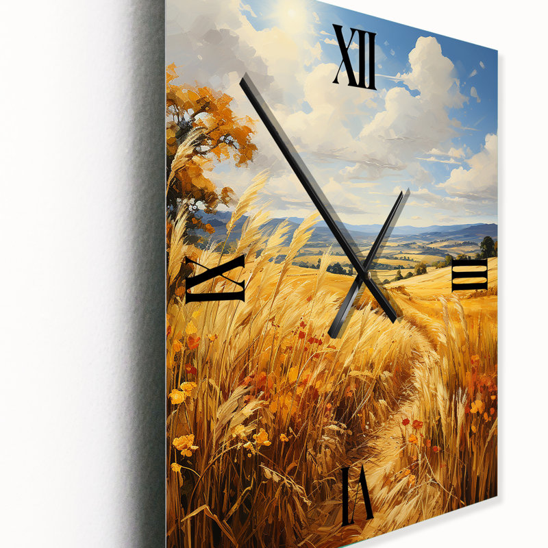 Horloge murale French Golden Fields Of Britany III - France, H 40 po x l 30 po x P 1 po
