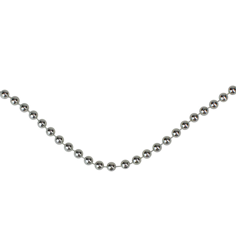 Guirlande 66 'de Noël avec perles artificielles, L 66 pi, Argent