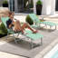 Ensemble de chaises longues inclinables 45 po avec table Cllgone-703205133-703205137
