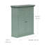 Glancy Two Shutter Doors Removable Wooden Corner Wall Cabinet-1462462044