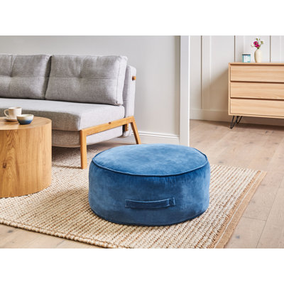 60cm Wide Round Solid Colour Pouffe Ottoman