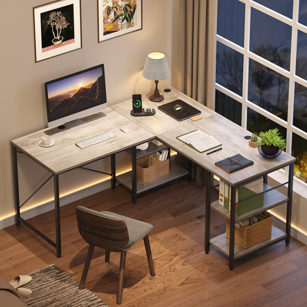 Computer Desk, Home Office, Corner, Left, Right Set-Up, Storage Drawers,  80L, L Shape, Work, Laptop, Metal, Laminate, Black, Grey, Contemporary,  Modern, Big Sandy Superstore