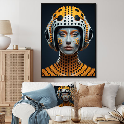 «Sci-Fi Beauty Futuristic Space Portrait of I» sur toile