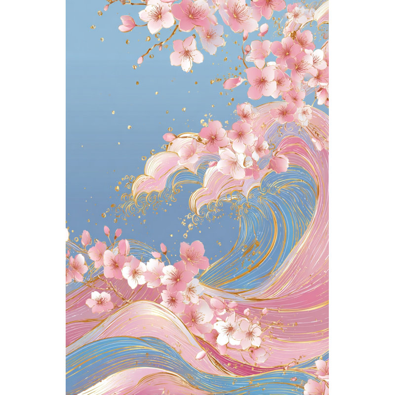 Art mural sur toile pétale en mouvement, H 24 po x l 16 po x P 1,5 po