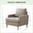 Accent Chair With Solid Wood Legs-116817609
