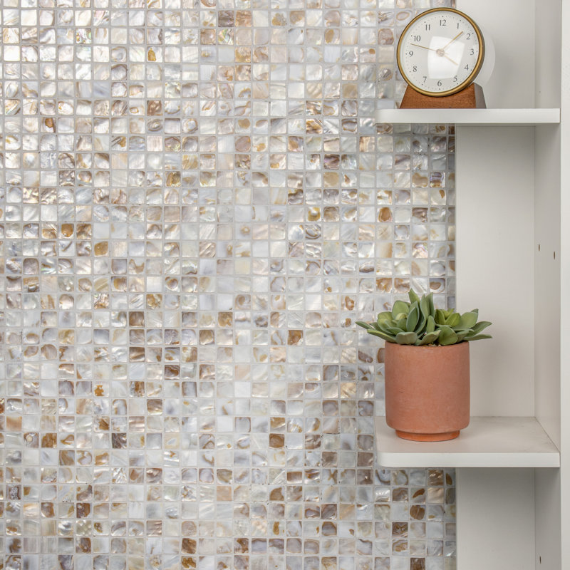 Conchella Square Natural 12" x 12" Natural Shell Mosaic Tile