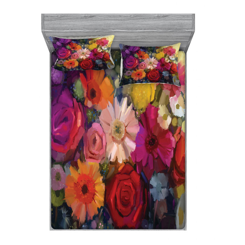 Ensemble de draps Gerber Daisy, Ensemble de drap pour grand lit avec drap-housse