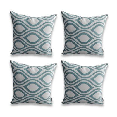 Ensemble de 4 taies décoratives pour l'extérieur