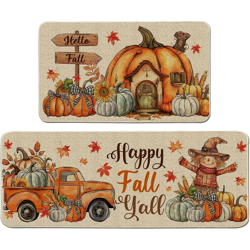 Ensemble de tapis de cuisine Fall Truck
