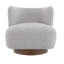 Fauteuil d'appoint en tweed gris Lisa