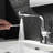 Lefton Single Hole Liftable Bathroom Faucet With Temperature Display In Fahrenheit, Pull-out Vanity Sink Faucet With 3 Water Modes For Bathroom And Laundry Room, BF2501-115747571