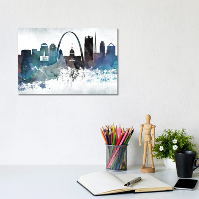Saint Louis Bluish Skylines - Wrapped Canvas Painting