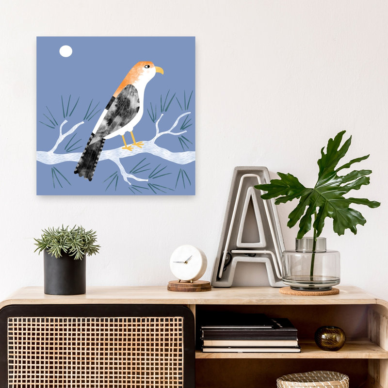 Reproduction d'art mural au clair de lune sur une branche, H 18 po x l 18 po