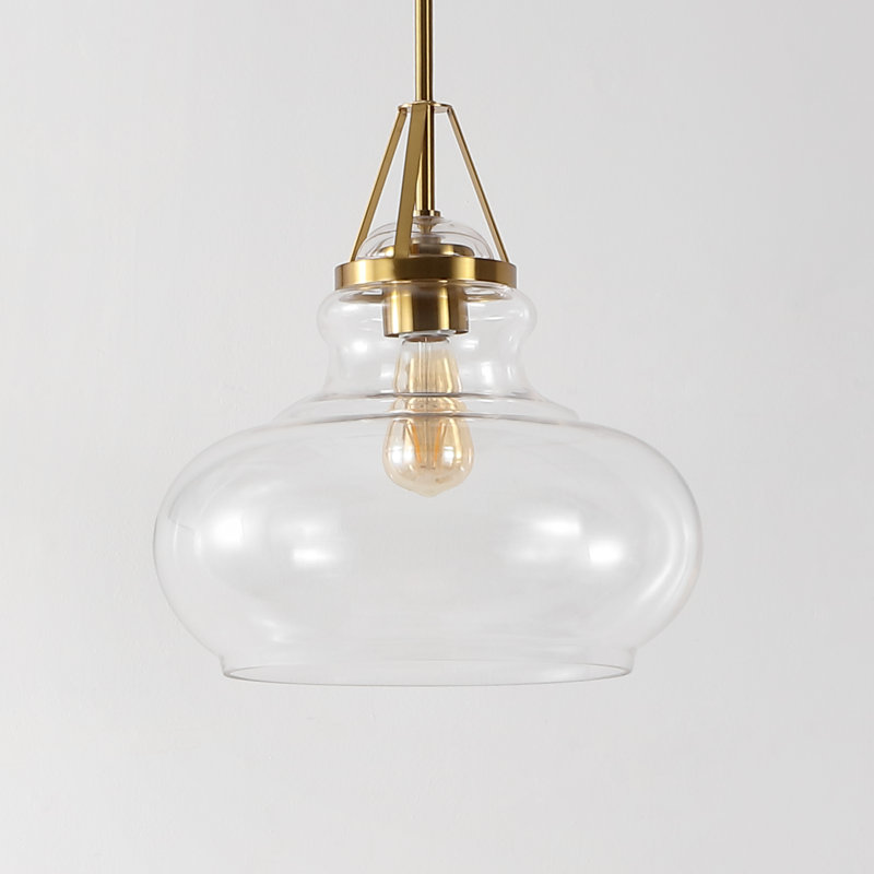 Murnie 1 - Light Brass Gold Schoolhouse Pendant