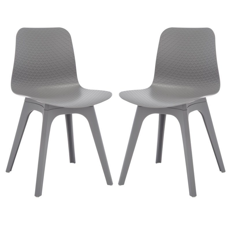 Chaise en plastique moulé Brin, gris