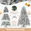 Arbre de Noël enneigé 7 pi avec lumières et branches blanches 7 pi-42884328