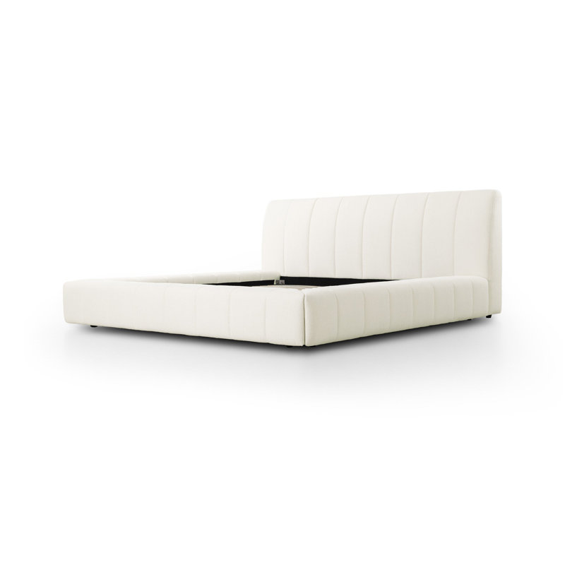 Lit-bateau tapissier Burley, Roi, Nuage Fayette