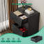 Commode double à 4 tiroirs Millwood Pines, style vintage, design biseauté, pieds en bois massif, idéale pour la chambre à coucher.