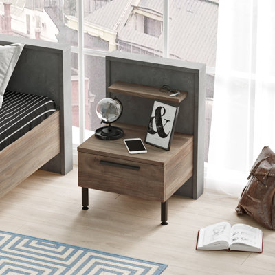 Lipe 43.6cm W Particle Board / Chipboard Bedside Table