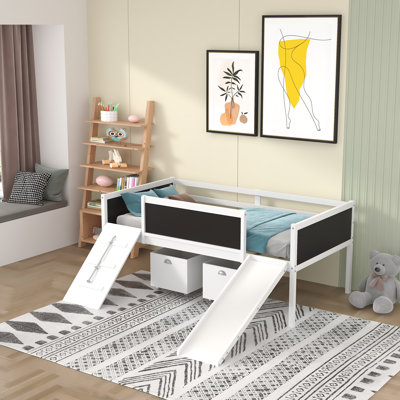 Hararat Kids Twin Loft Bed with Drawers