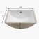 Hewei 14'' White Ceramic Rectangular Bathroom Sink with Overflow