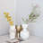 Ruffled Elegance Stoneware Vase