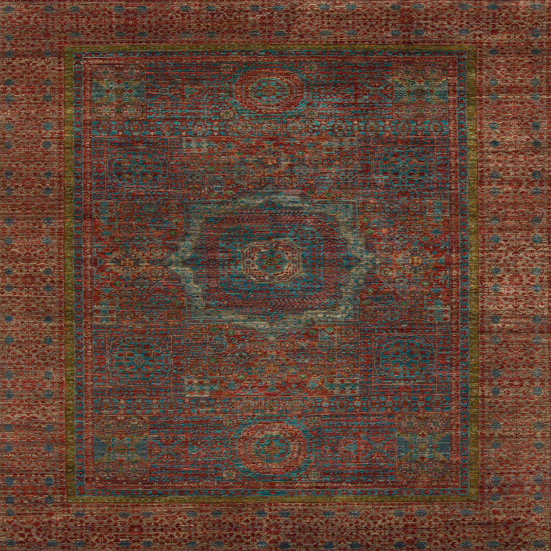Abstract Indoor Rug, Square 4'