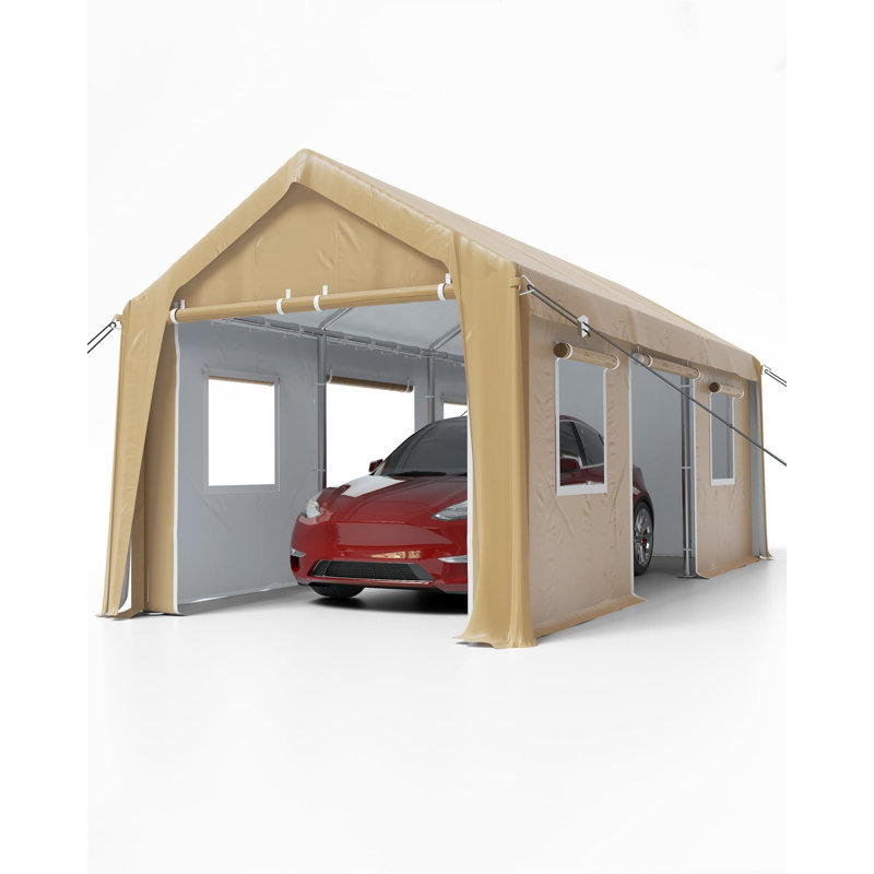Garage l 10 pi x P 20 pi, Kaki / gris