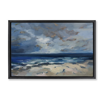  Plage avant la tempête, toile flottante encadrée par Silvia Vassileva